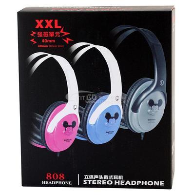 【稻田夫808[米老鼠轉(zhuǎn)動咪]立體聲頭戴式耳機 貨號:ECS003224】價格,廠家,圖片,耳機,深圳市快魚科技-